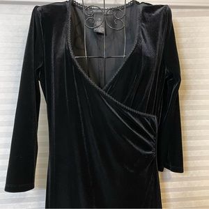 Black velvet dress